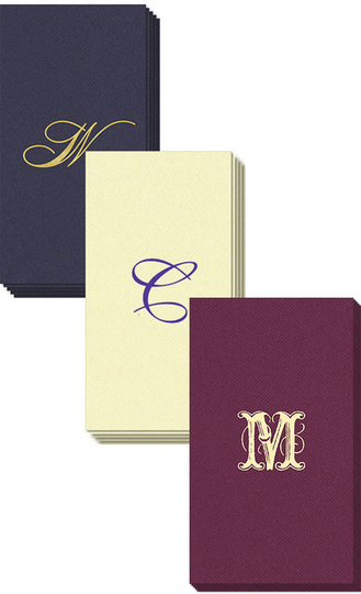 Design Your Own Single Initial Linen Like Guest Towels